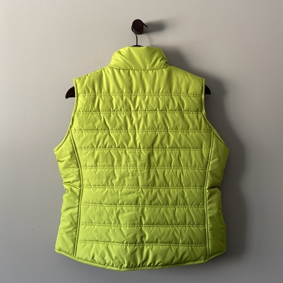 SJB ACTIVE BY ST. JOHN’S BAY BRIGHT SPRING GREEN PUFFER VEST SIZE LARGE - Picture 4 of 6